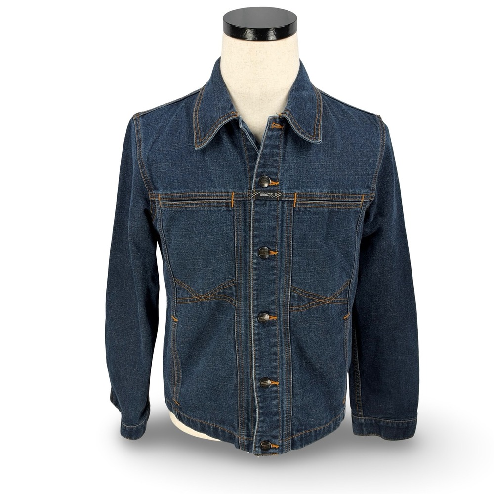 Marithe Francois Girbaud Y2K Womens Dark Wash Denim Trucker Jacket Blue Large